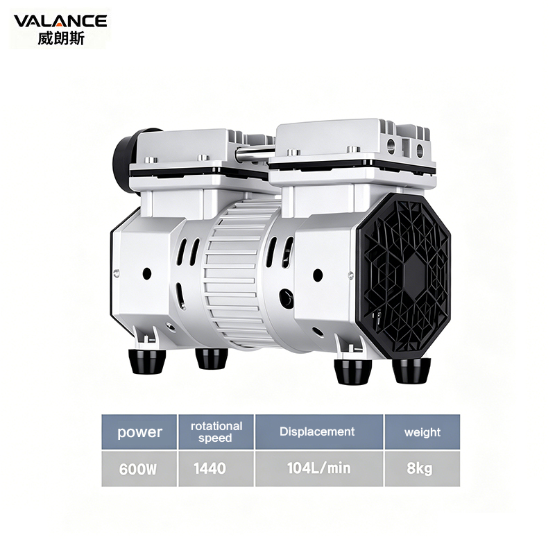 Oil-free silent air compressor pump head