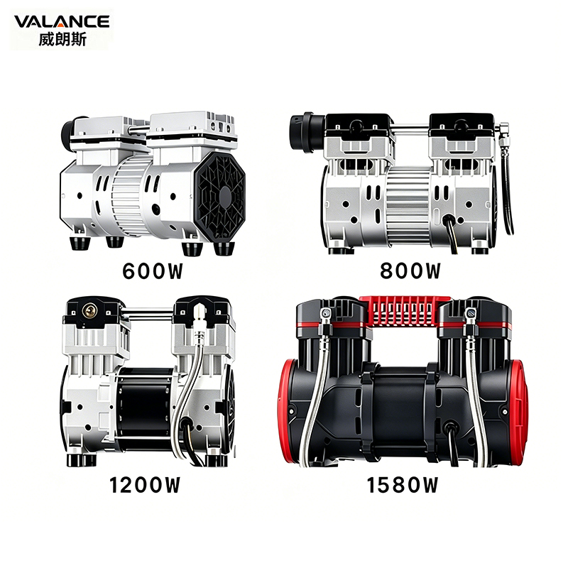 Oil-free silent air compressor pump head