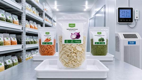 How to prevent moisture pickup in dehydrated vegetables during storage