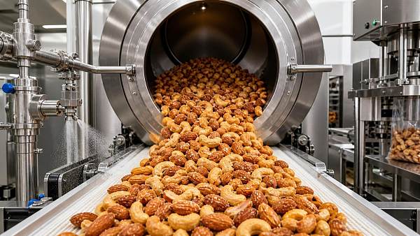 How much salt is appropriate for salted roasted nuts?