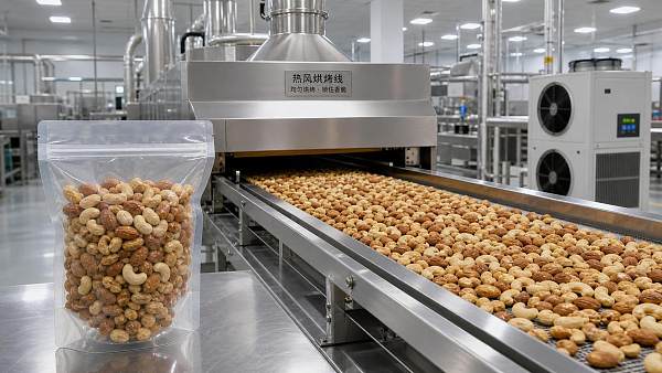 How dry roasted nuts reduce oil content in retail snack lines