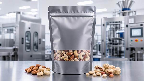 Which packaging best protects roasted nuts for retail sale?