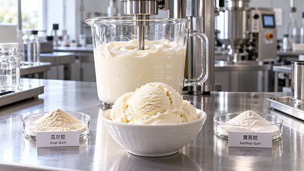 Can guar gum and xanthan gum reduce ice crystals in ice cream?