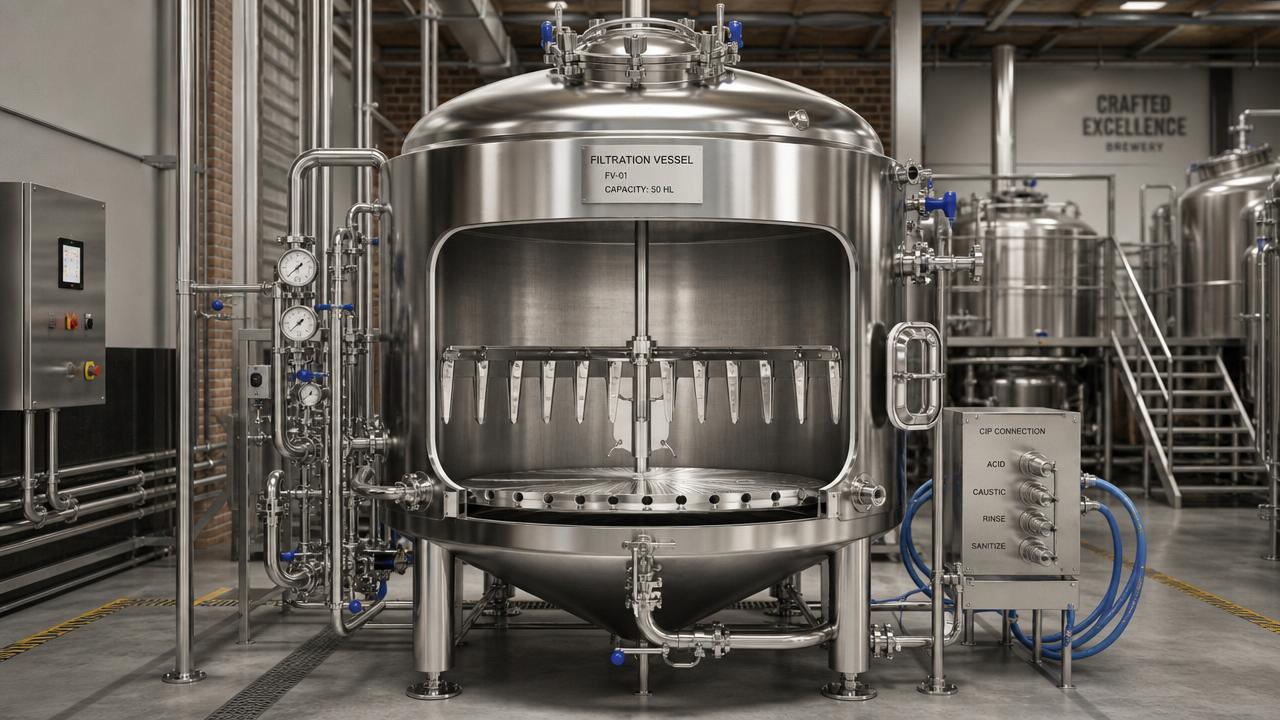 Stainless Steel Lauter Tun Selection Guide: Capacity, Heating, and Cleaning Access