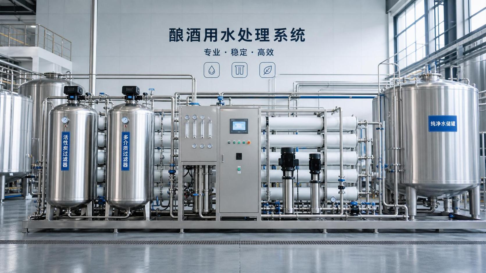 How to Choose Process Water Treatment Systems for Brewing: Key Stages, Specs, and Sizing
