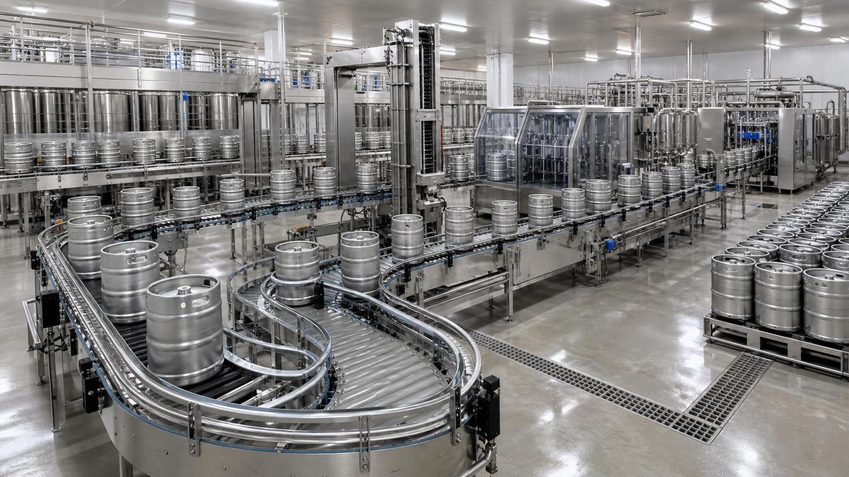 Stainless Keg Handling Systems Explained: Conveyor Types, Throughput, and Layout Options