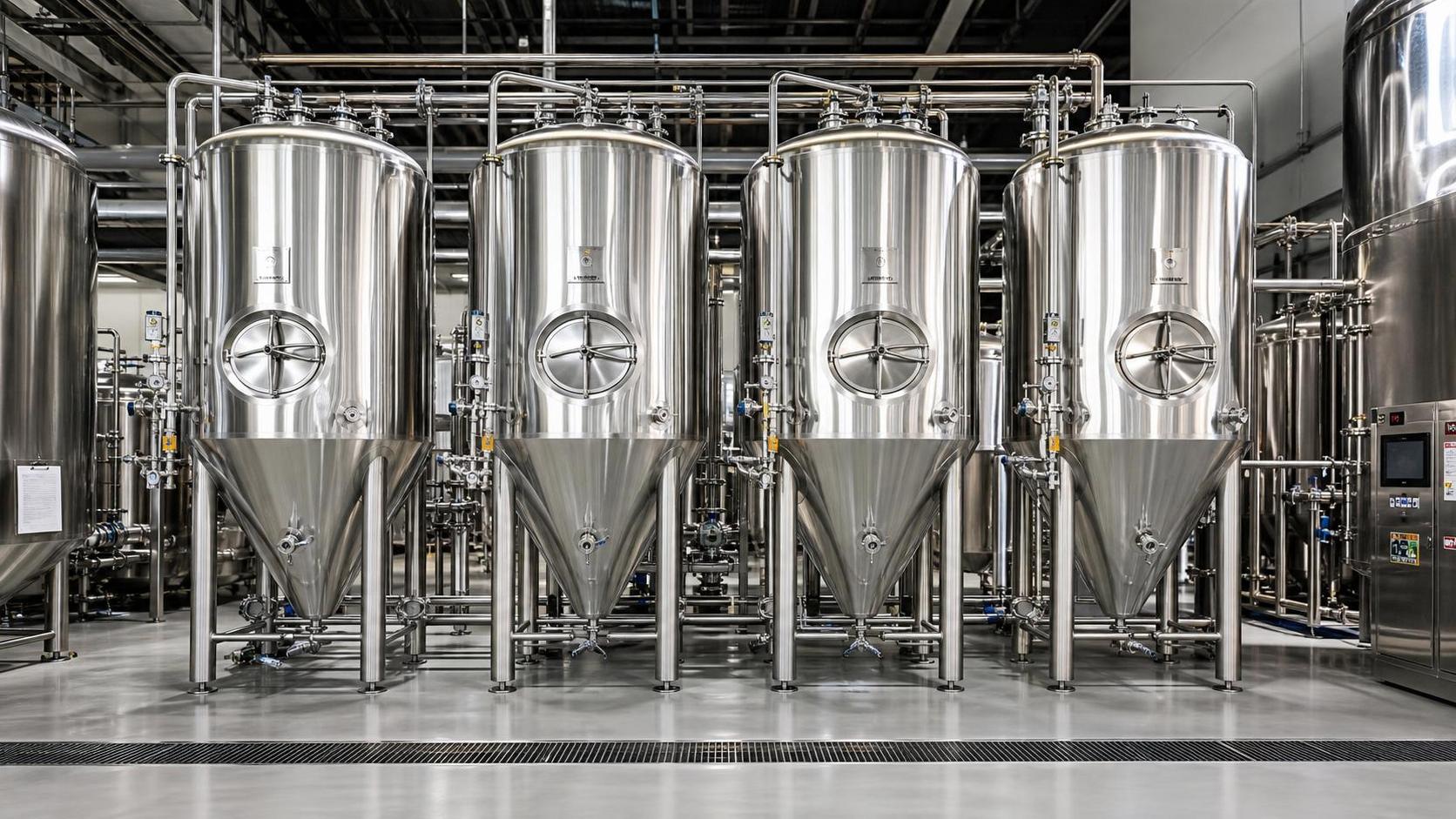 Brewery Stainless Steel Tanks: 304 vs 316, Jacket Design, and Cleaning Factors