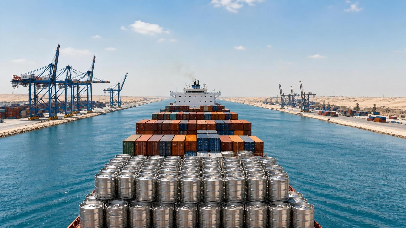 Suez Transit Fees Jump 32% as 304 Keg Shipping Costs Rise