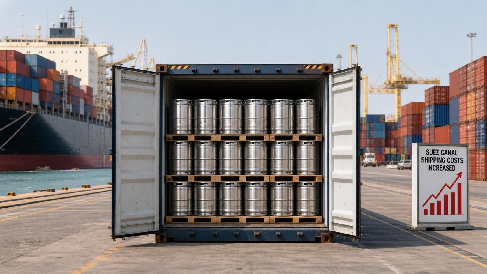 Suez Fee Hike Adds $1,850 to 304 Keg Shipments