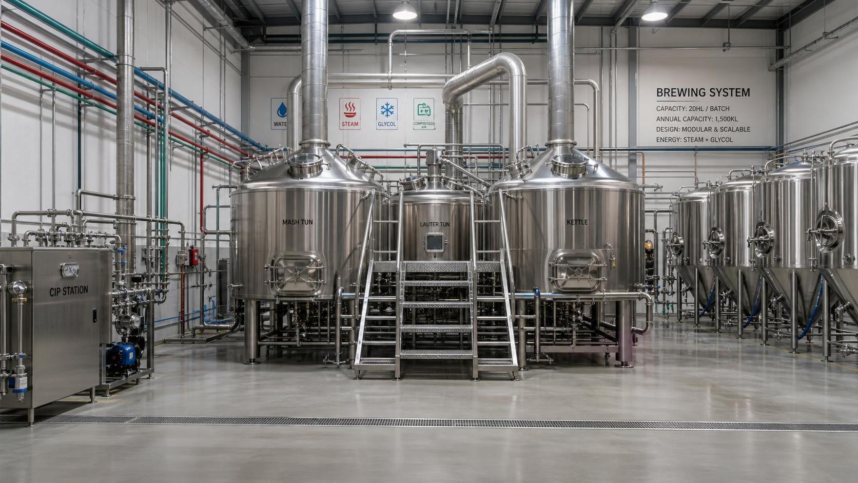 Brewhouse Systems Engineering: How to Size Vessels, Utilities, and Layout for Craft Beer Production
