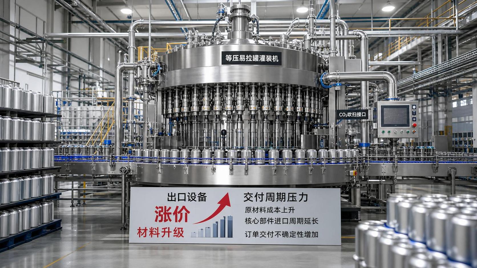 Rotary Can Filler Export Prices Up 12% on Surcharges