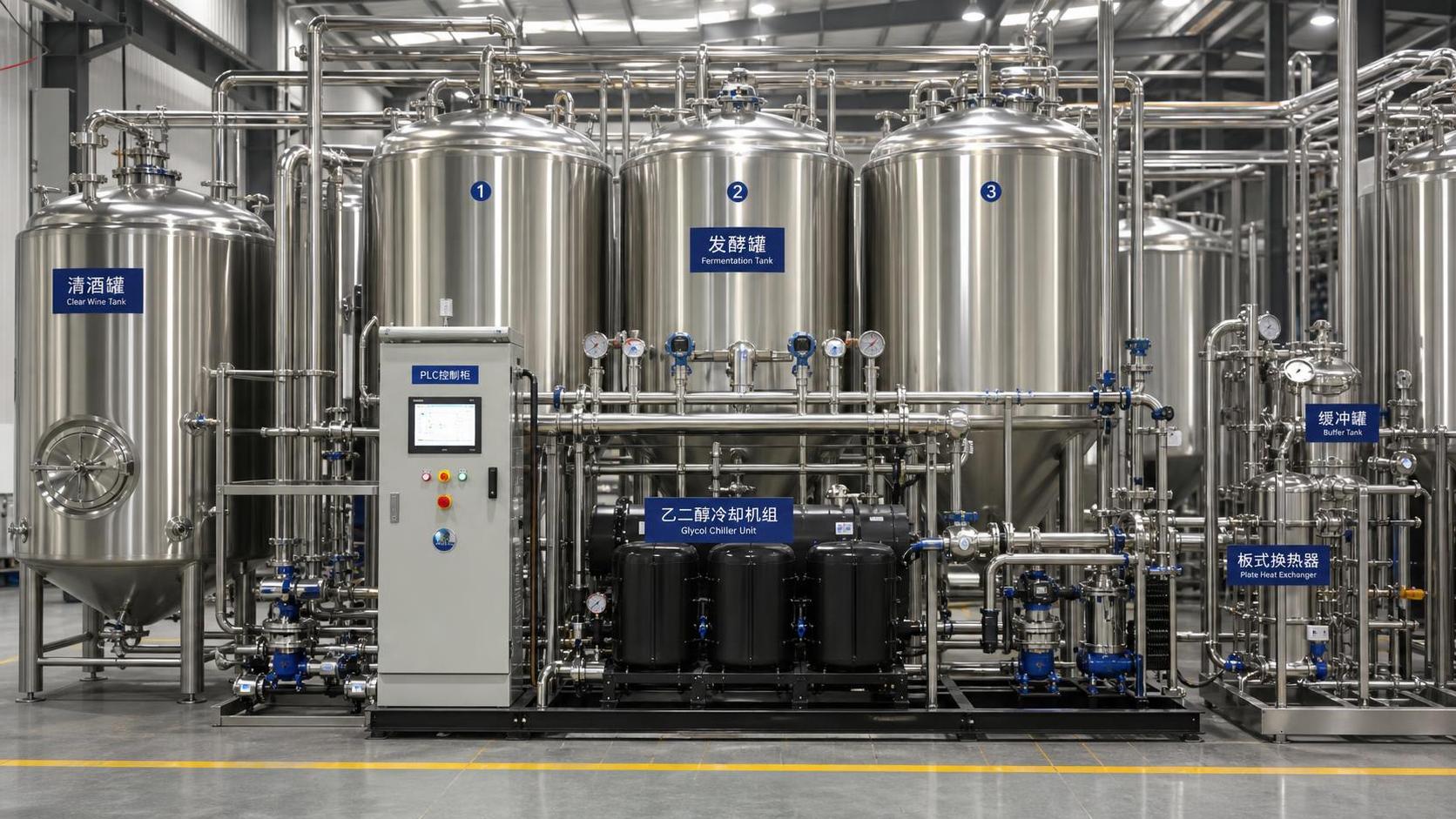 How to Size PLC Glycol Cooling Systems for Fermenters and Bright Tanks