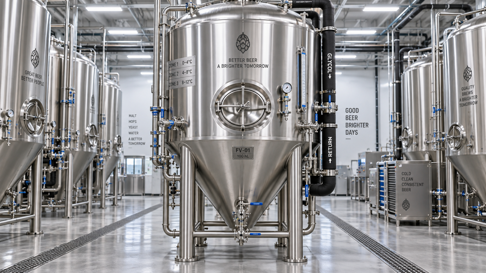 How to Size Conical Fermentation Tanks for Batch Volume, Headspace, and Cooling Load