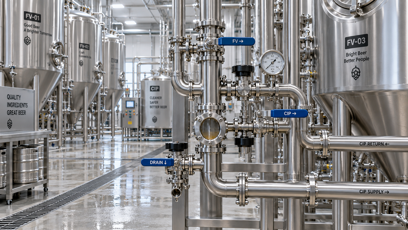 When hygienic piping brewery upgrades pay off through less rework