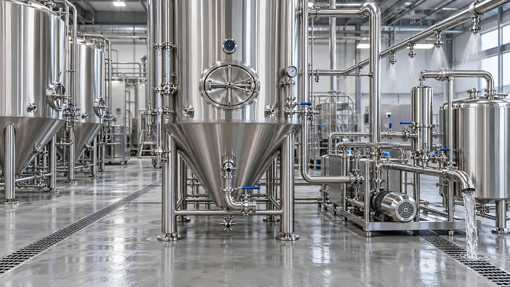 Brewery hygienic design requirements under ASME BPE and FDA guidance