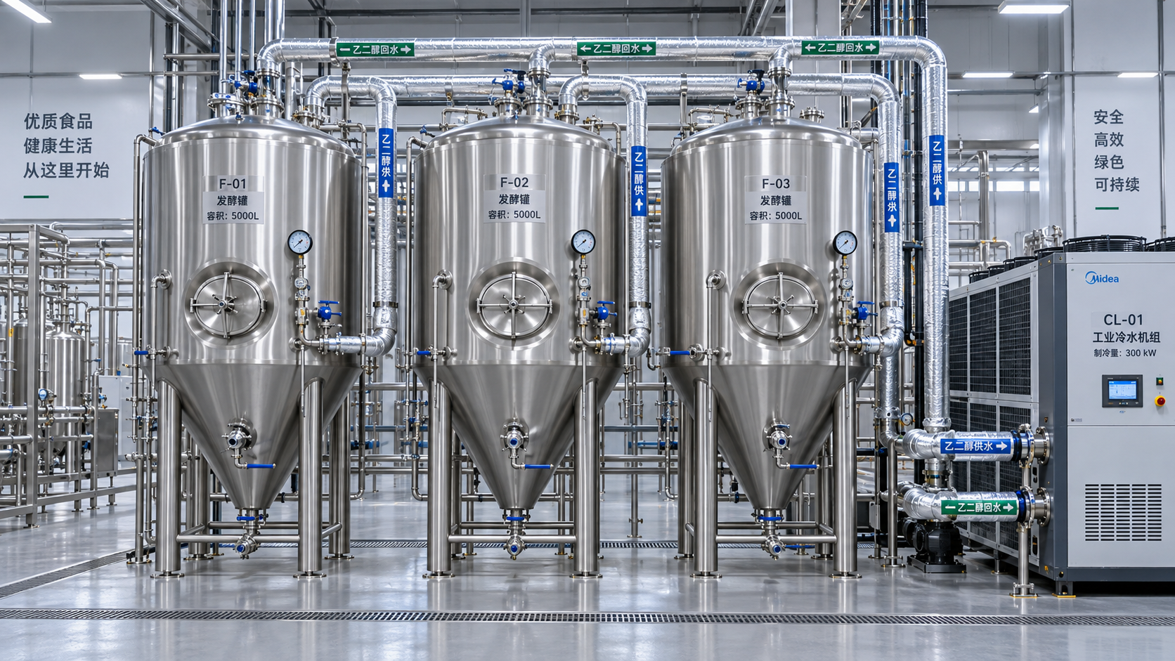 How to size industrial fermentation cooling systems for peak heat load
