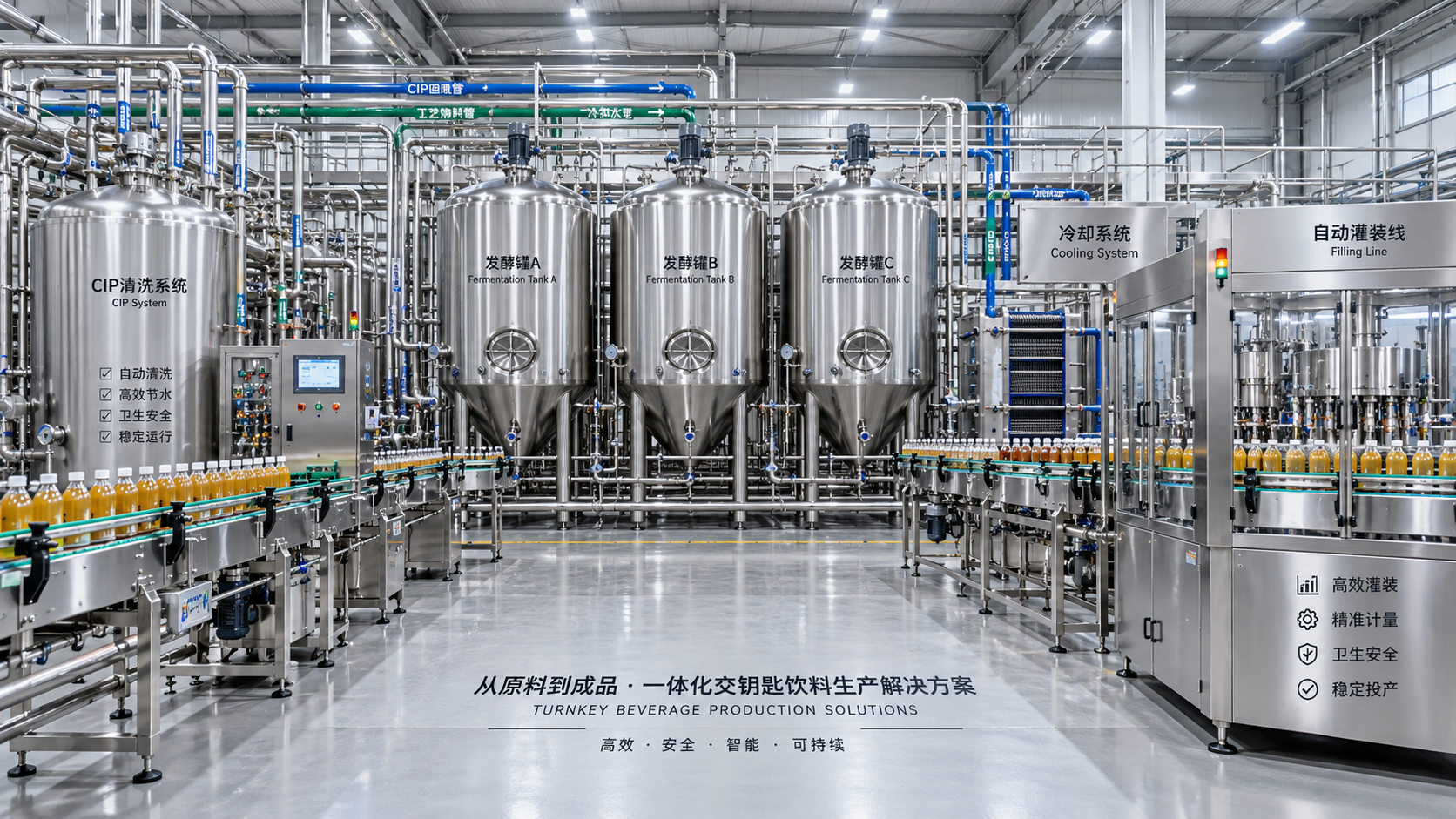 How a turnkey beverage production solution shortens startup timelines