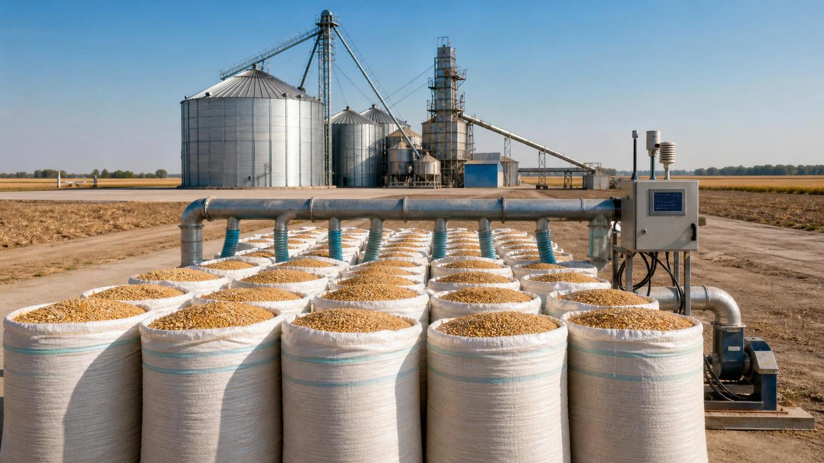 Temporary Grain Storage for Wheat: Bagging, Aeration, and Moisture Control Basics