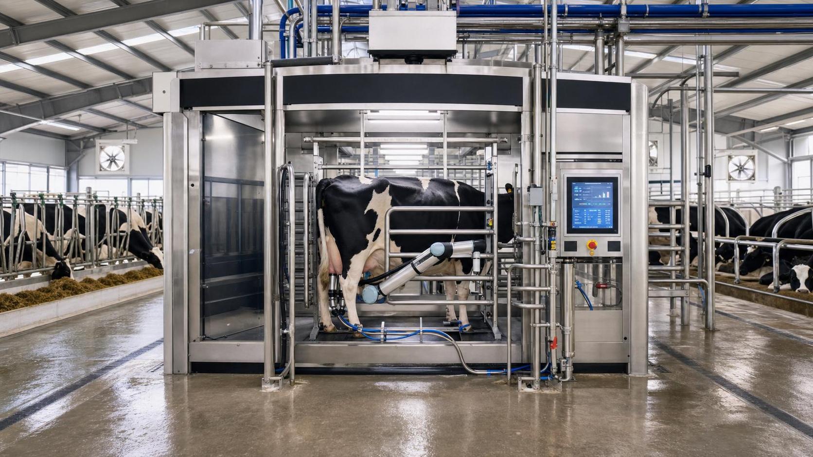 How Milking Robots Use Milk Yield Monitoring to Flag Health and Feeding Issues
