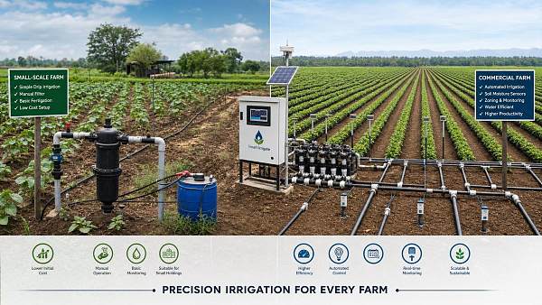 Precision Irrigation Technology India: What Fits Smallholders vs Commercial Farms