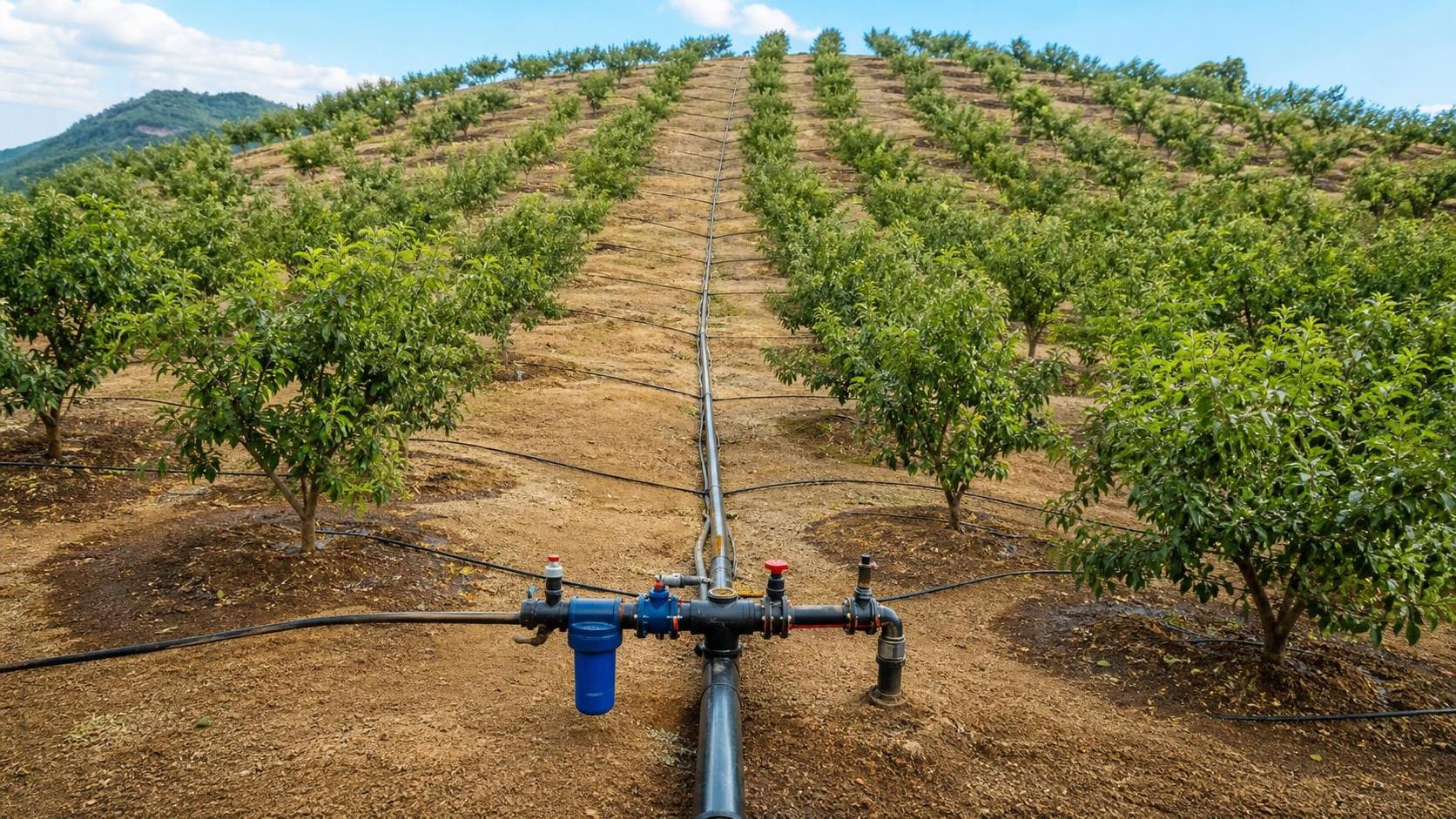 Irrigation Pressure Regulation in Orchards: How to Protect Uniformity on Sloped Blocks