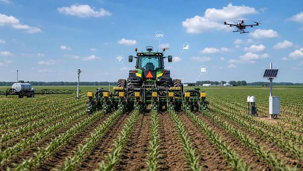 What Precision Agriculture for Row Crops Looks Like on Farms Without Full RTK Adoption