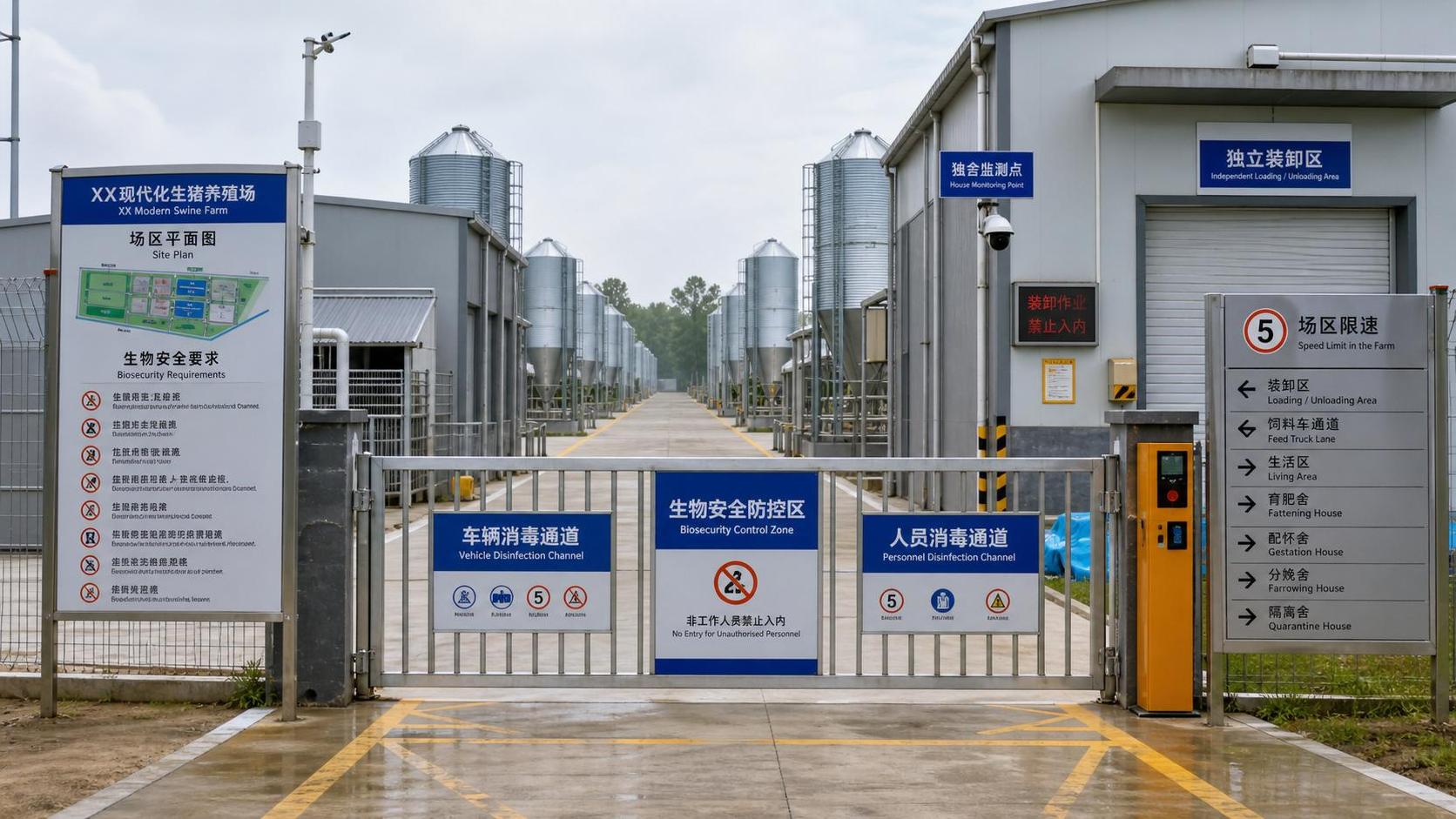 Biosecurity Systems for Swine Farms: Entry Control, Traffic Flow, and Monitoring Points