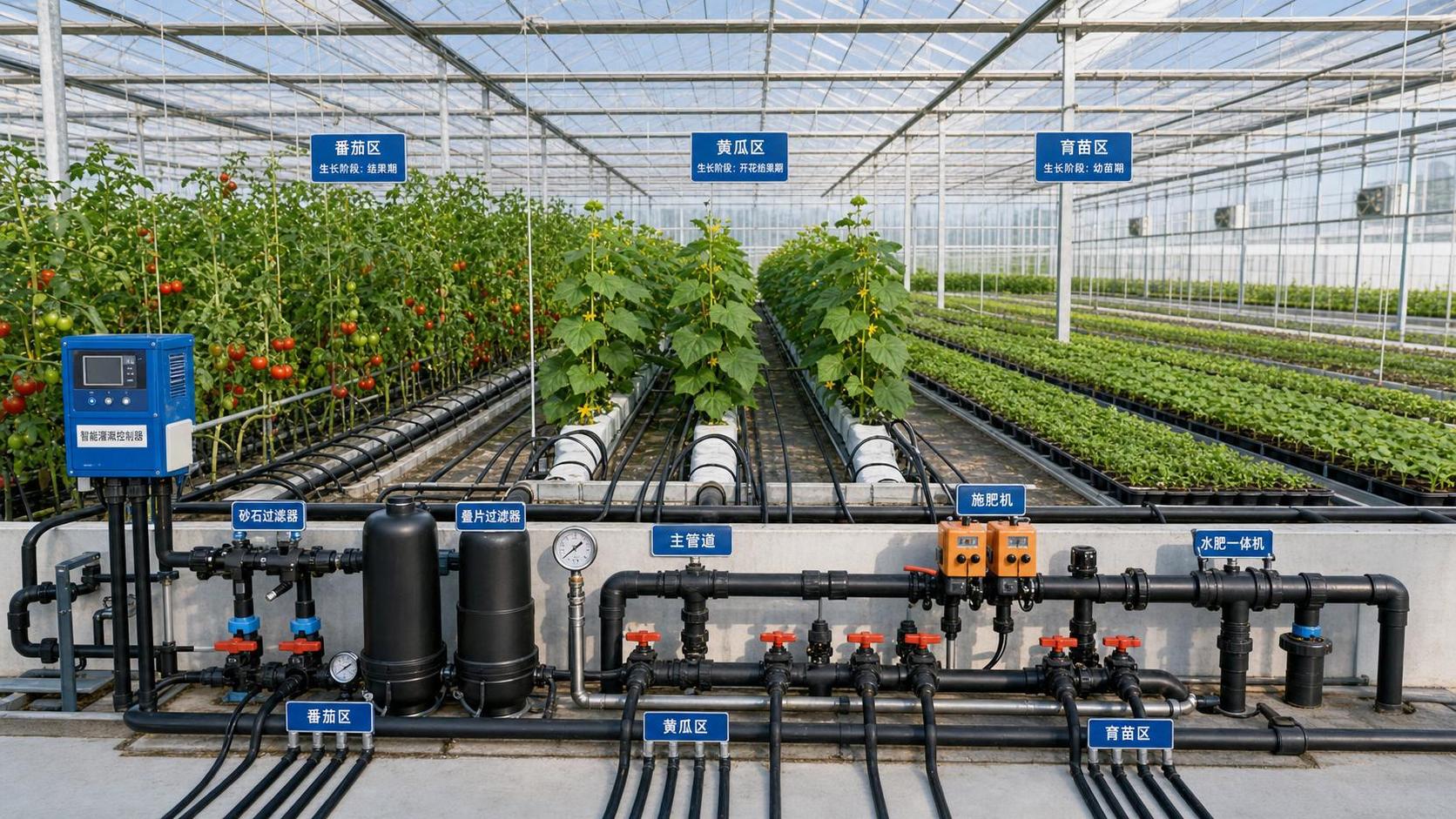 Greenhouse Drip Irrigation Systems: How to Divide Zones for Uneven Crop Demand