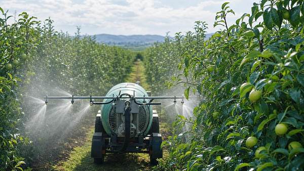 Canopy Penetration Atomization in Orchards: Which Nozzle Conditions Reduce Drift