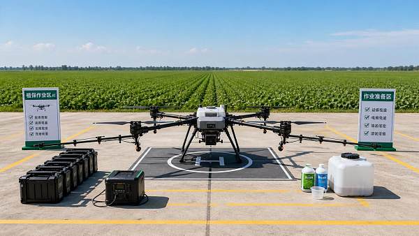 Agricultural UAV Spraying Rapid Deployment for Large Farms: Setup Checklist