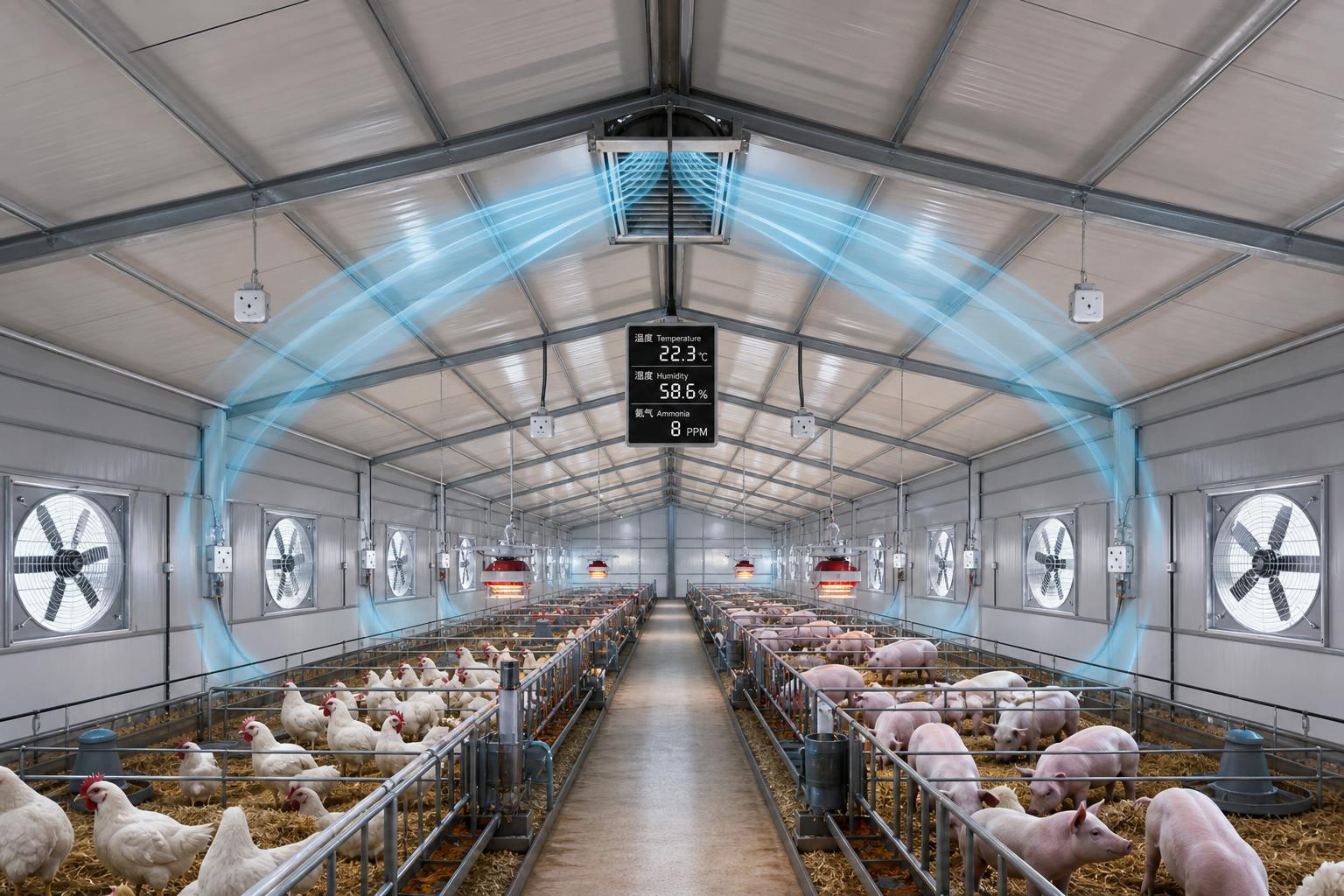 How to Improve Livestock House Ventilation Air Quality Without Overcooling