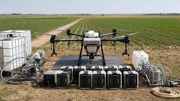 Spray Drone Systems for Agriculture: Battery Logistics and Refill Planning