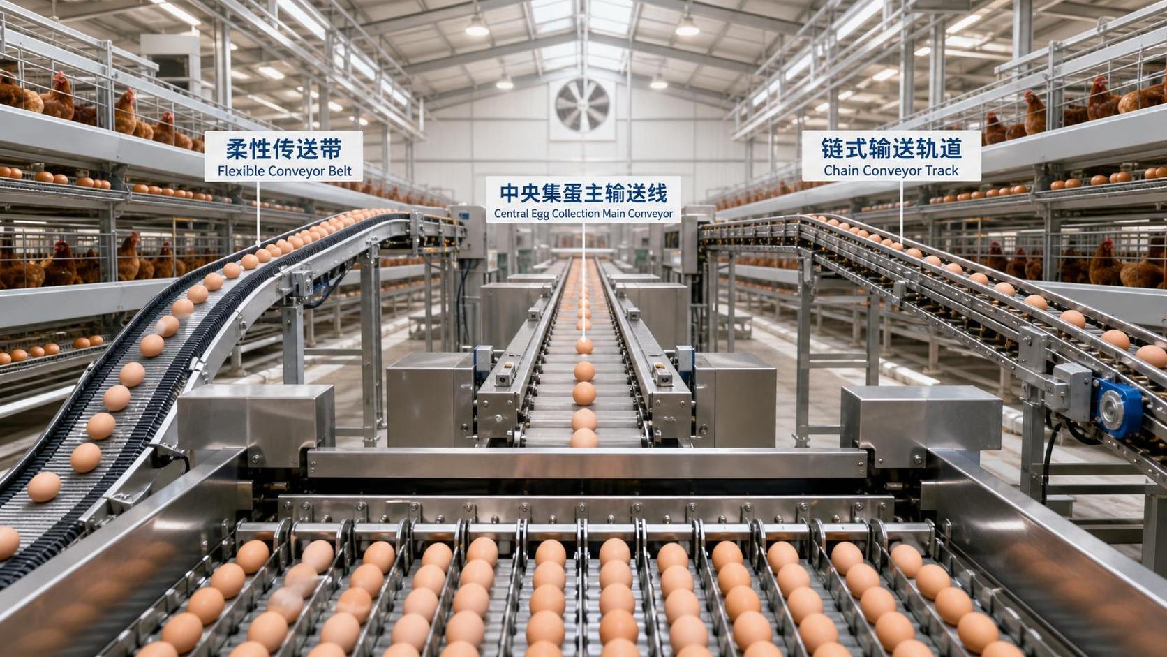 Egg Collection Systems Explained: Belt, Chain, and Centralized Options for Poultry Houses