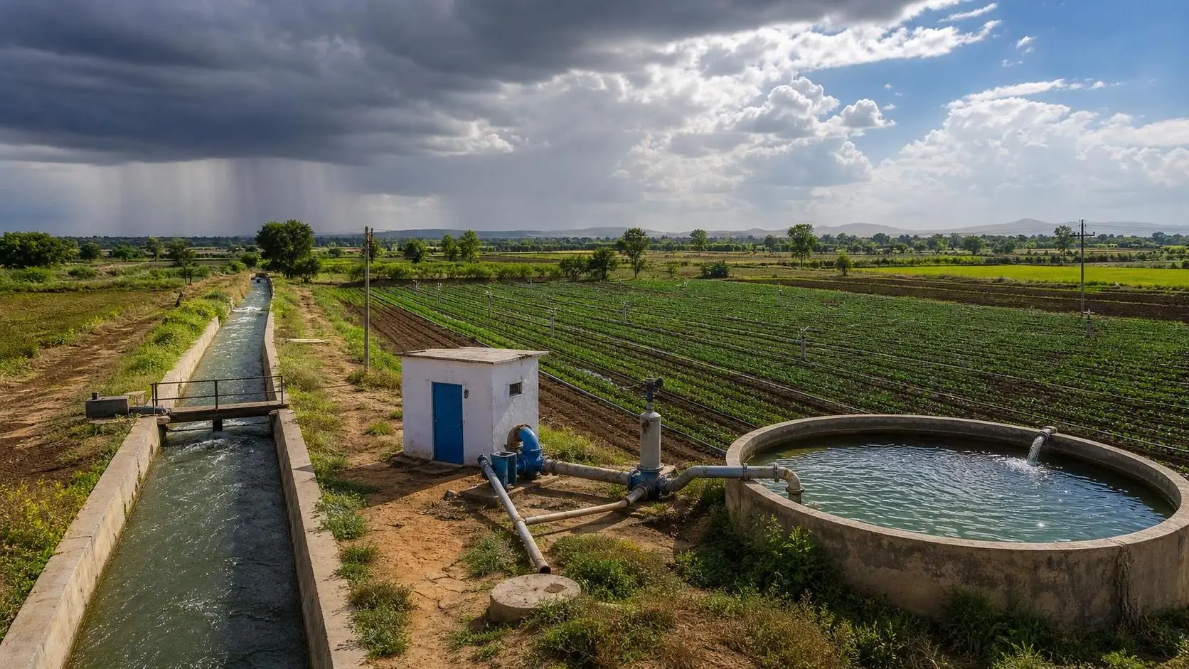Farm Water Management in India: Practical Solutions for Canal Supply, Borewells, and Monsoon Variability