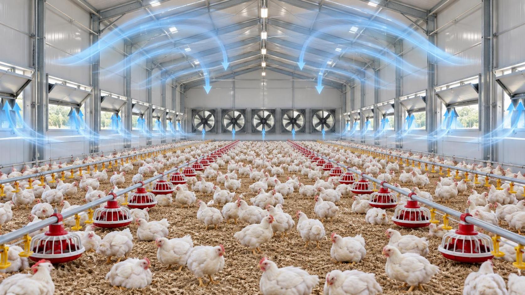 How to Size Negative-Pressure Air Inlet Systems for Uniform Poultry House Ventilation