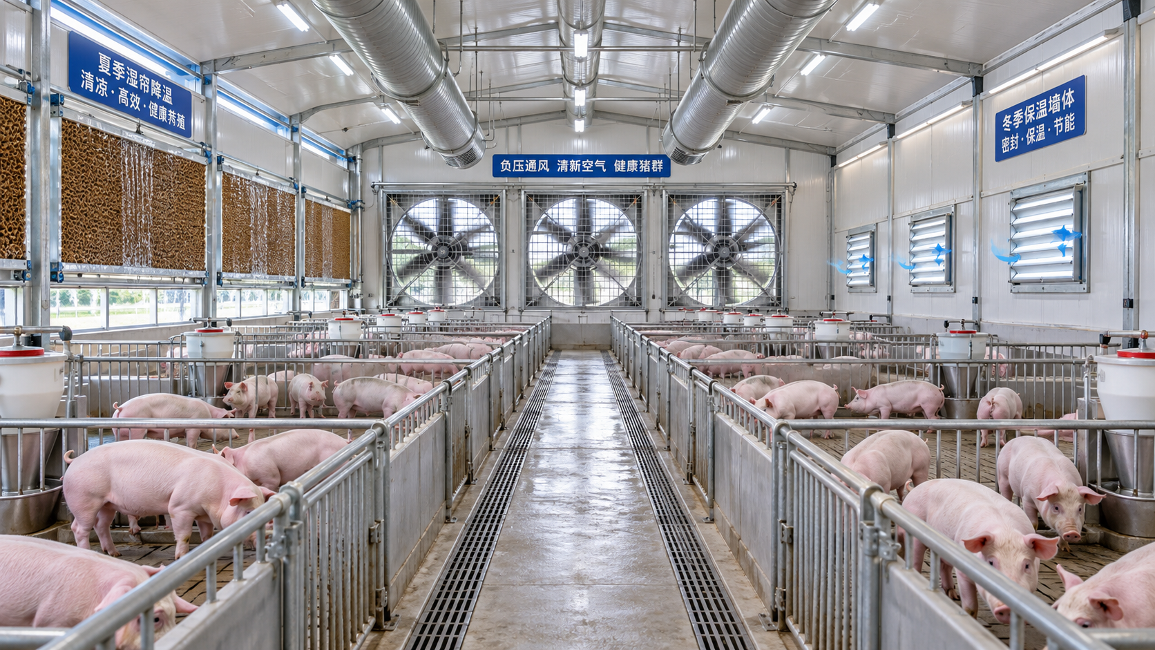 Selecting Swine House Ventilation Systems for Stable Airflow in Summer and Winter