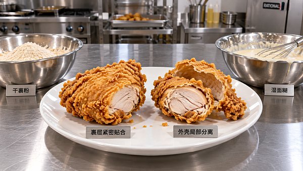 Why Does Fried Chicken Coating Fall Off? Dry Mix vs Batter Checks