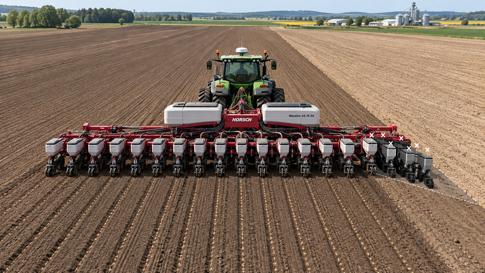 Can Digital Farming Reduce Seeding Overlap in Large Fields?