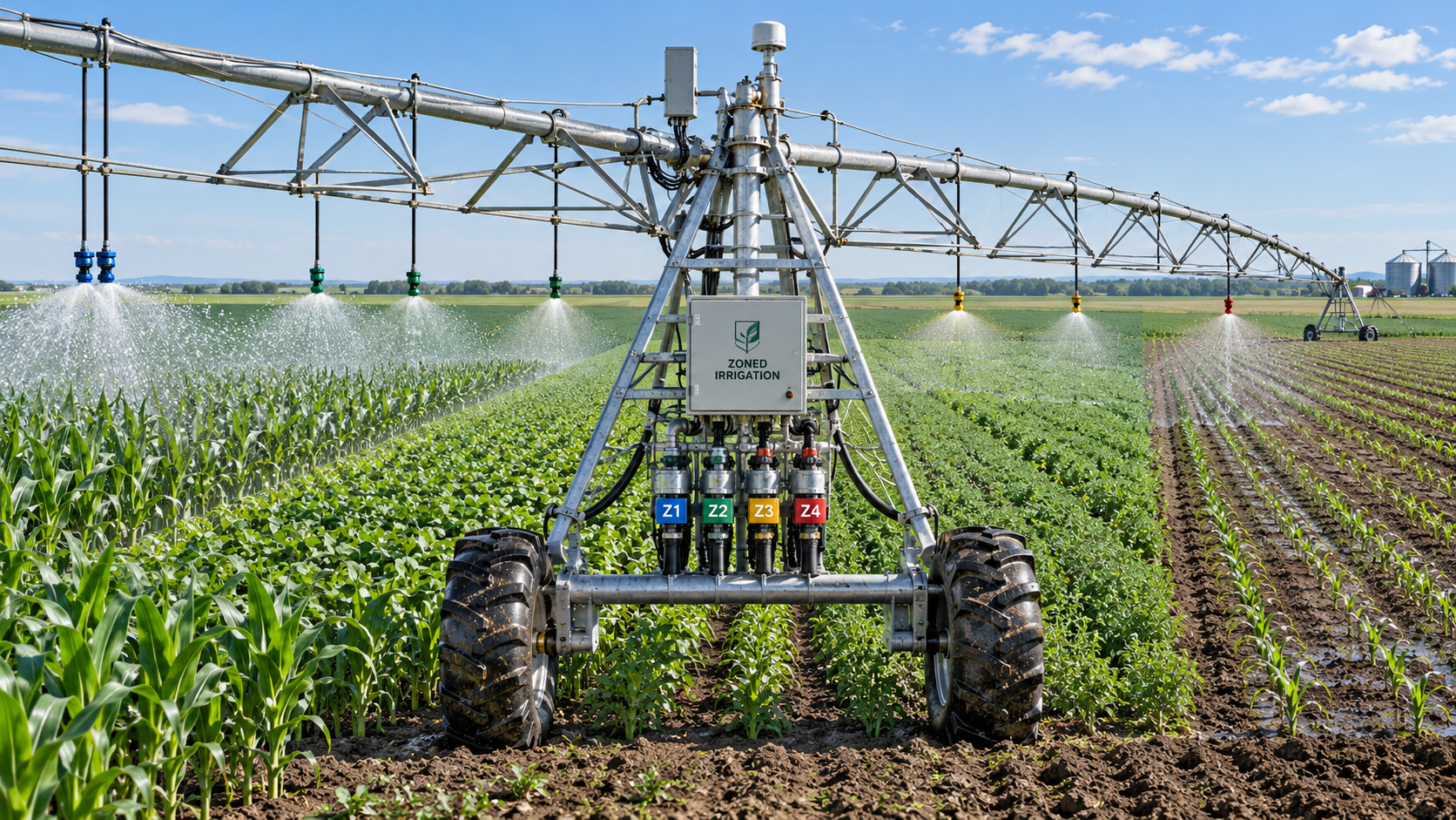 How Variable Rate Center Pivot Irrigation Controls Water Application by Soil Zone