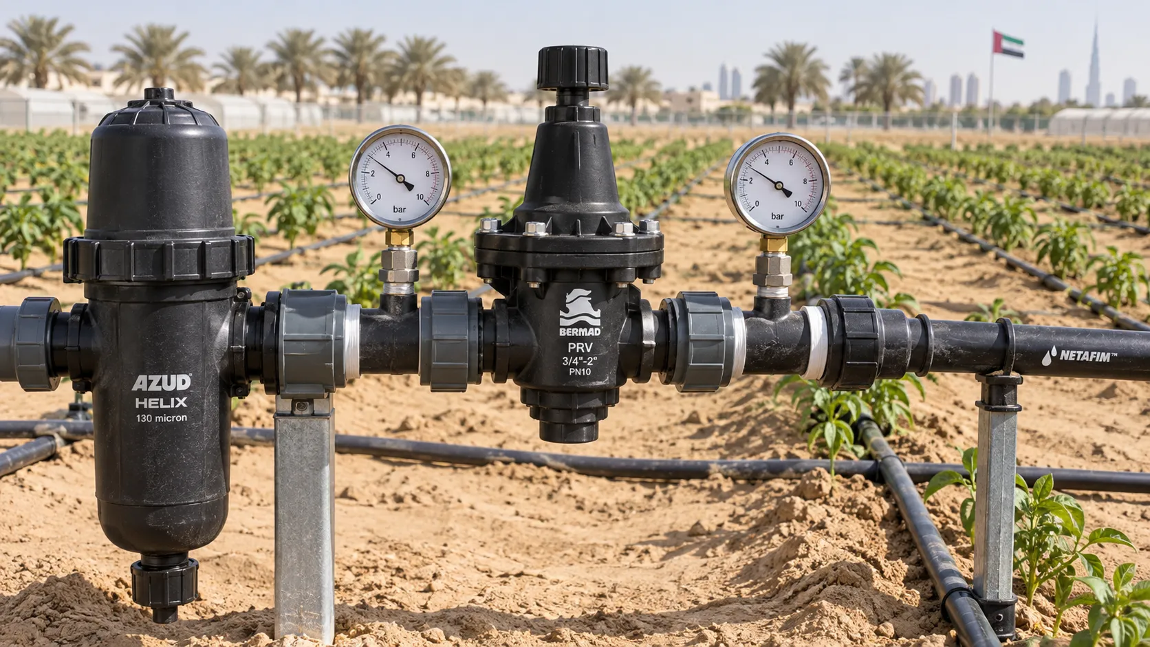 UAE Drip Irrigation: Choosing Pressure Regulators for Variable Supply Pressure