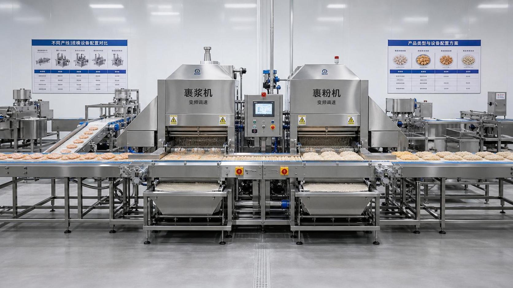 Batter and Breading Equipment Cost by Line Size and Product Type