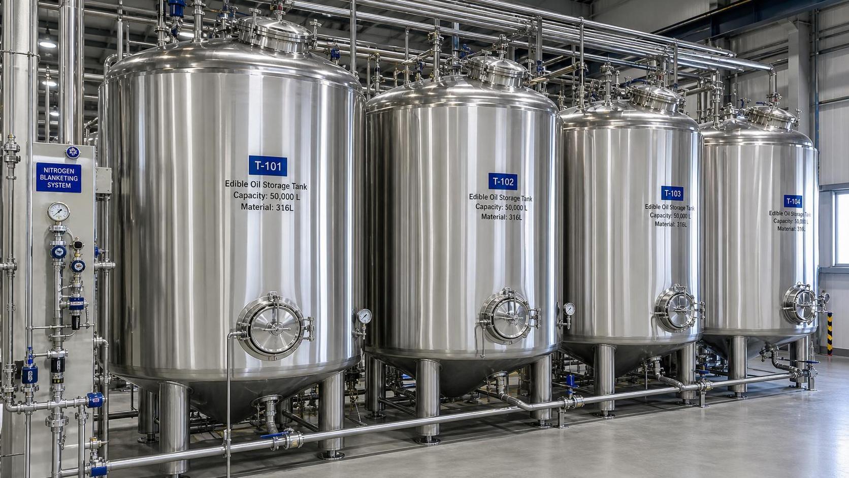 Edible Oil Storage Tank Selection: Material, Hygiene, and Sealing Factors