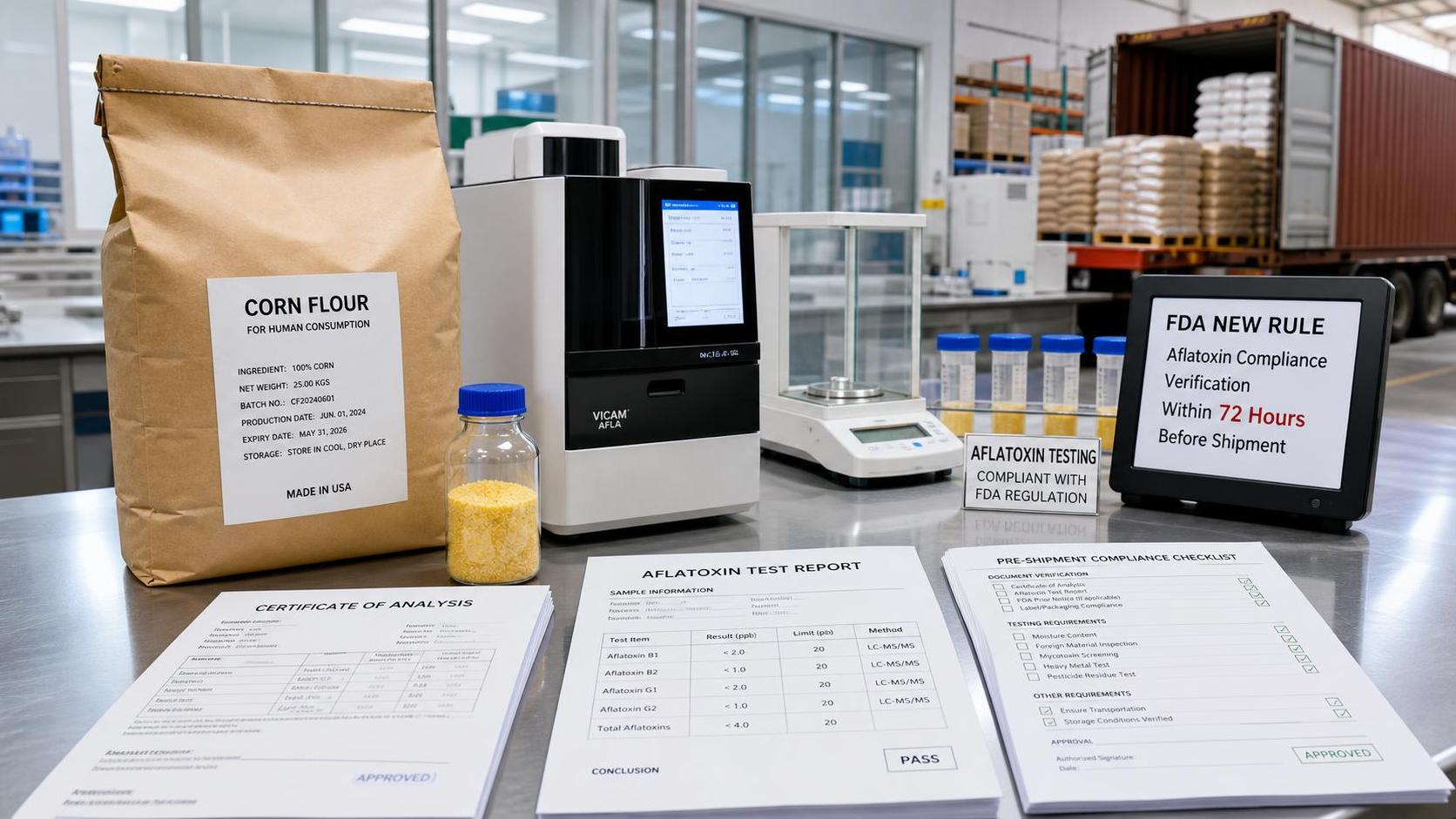 FDA Tightens Testing Rule for U.S.-Bound Cornmeal