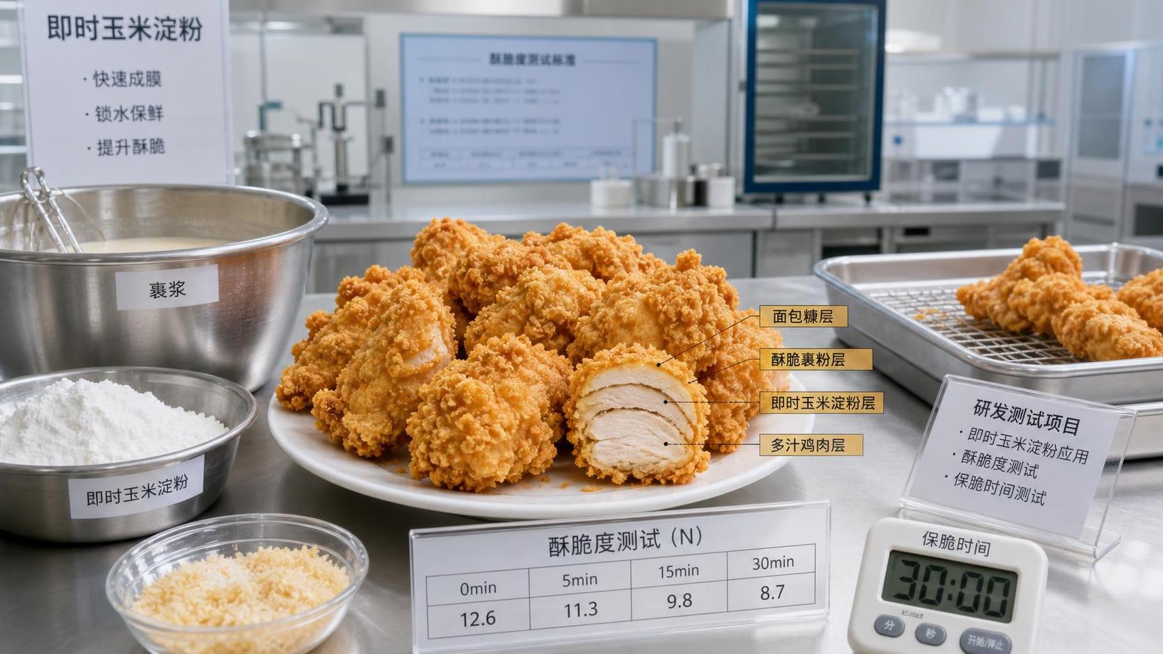 How Instant Corn Starch Affects Crispness and Hold Time in Coated Foods