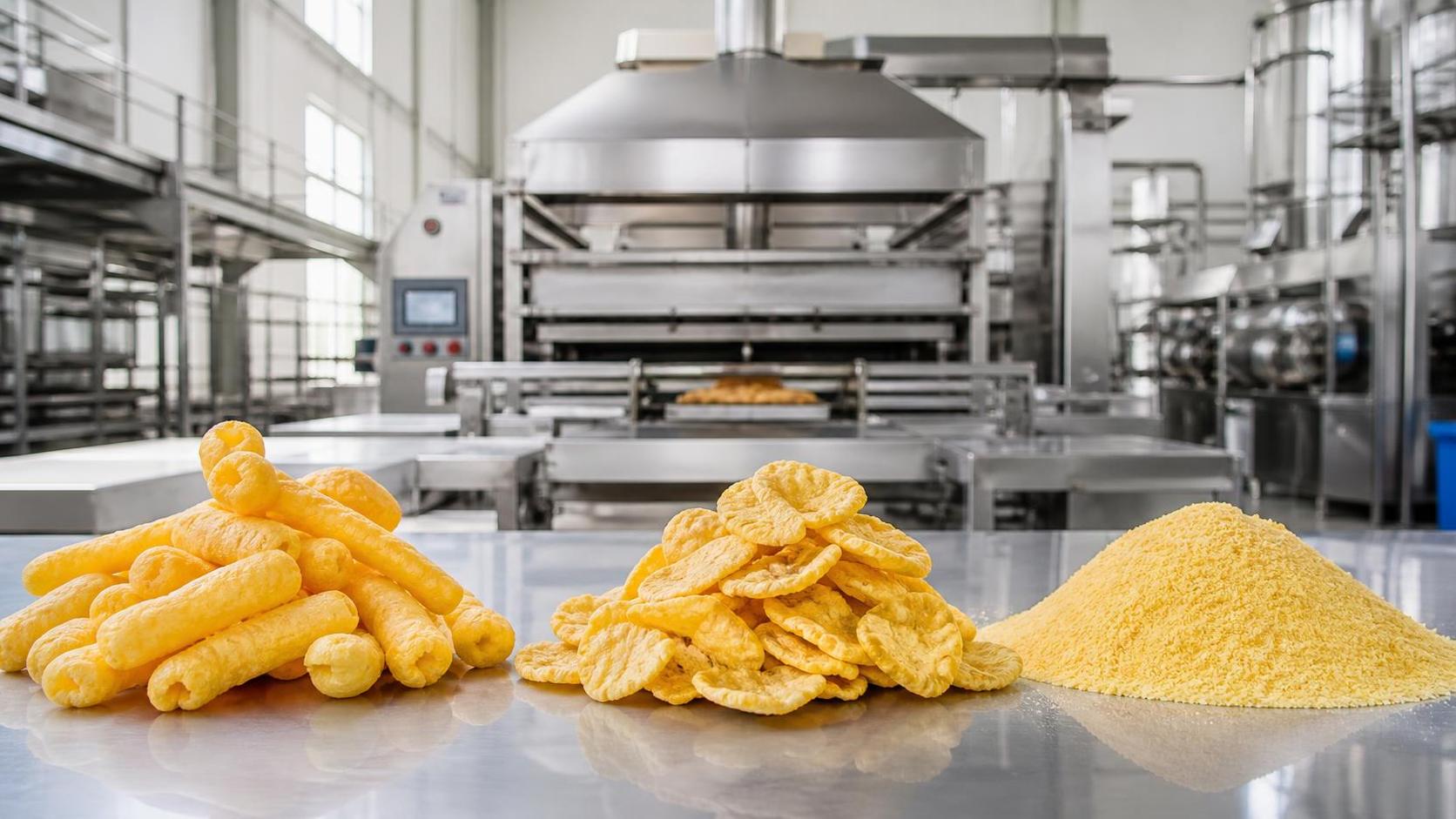 When does corn flour for snacks improve crispness without hardening the bite?