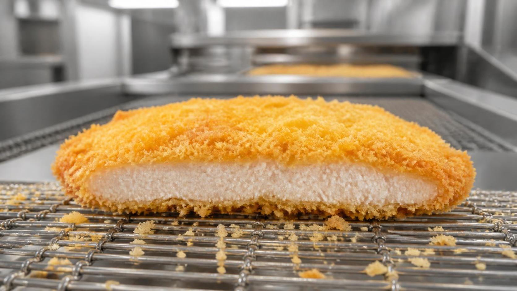 How breadcrumbs for chicken affect coating adhesion and crunch