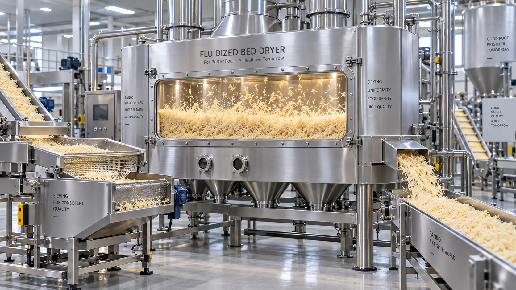 How fluid-bed drying affects crispness in panko breadcrumb production