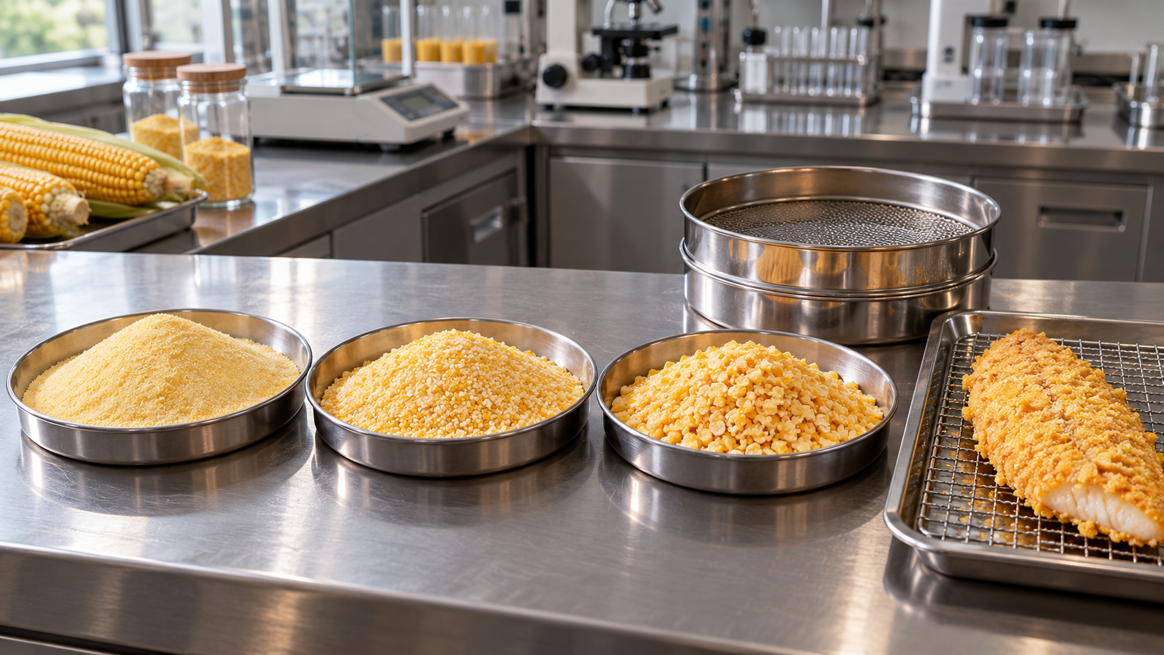 How to choose the grind size of food-grade cornmeal for breading