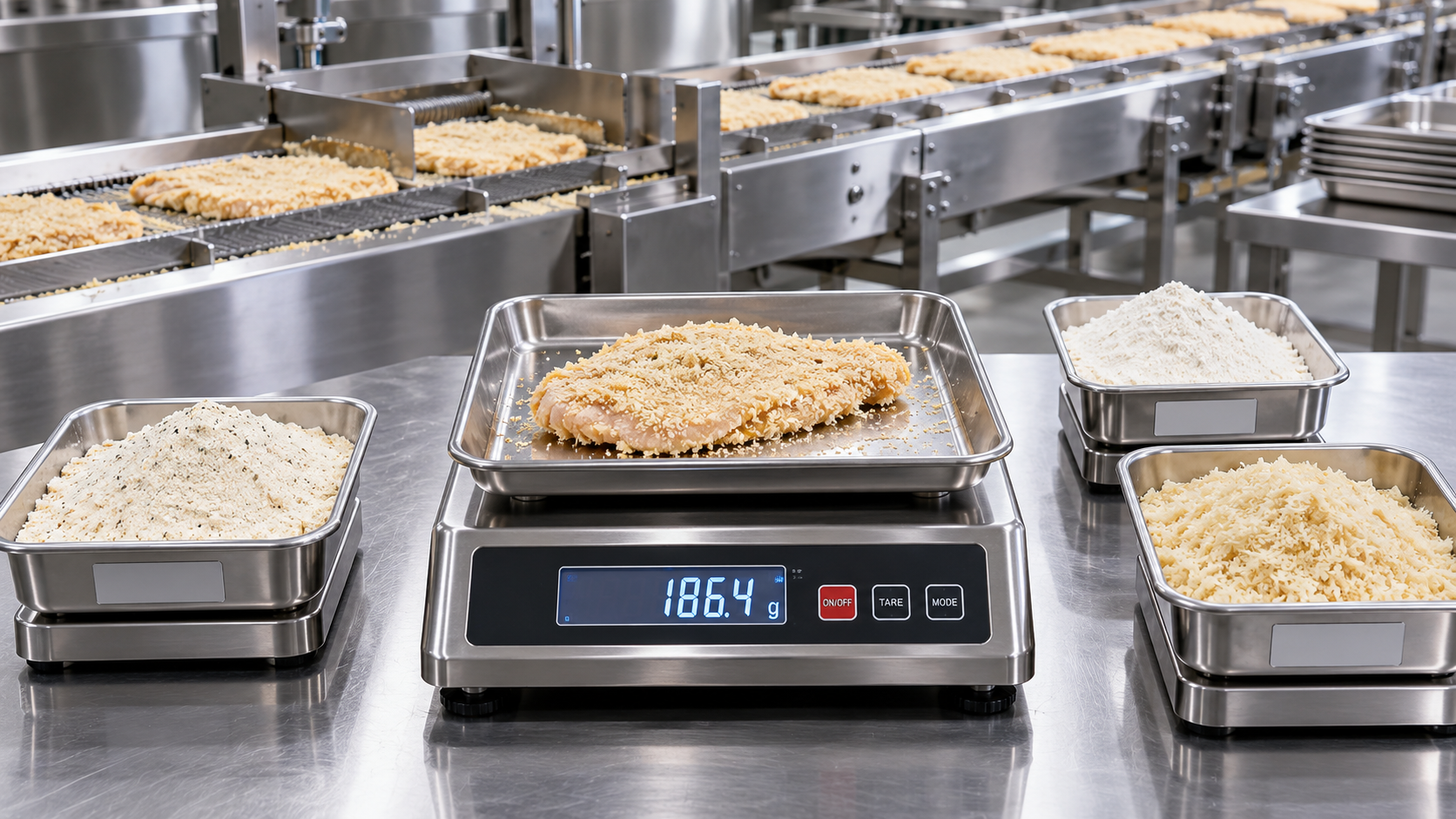 How to calculate QSR coating application cost per chicken portion