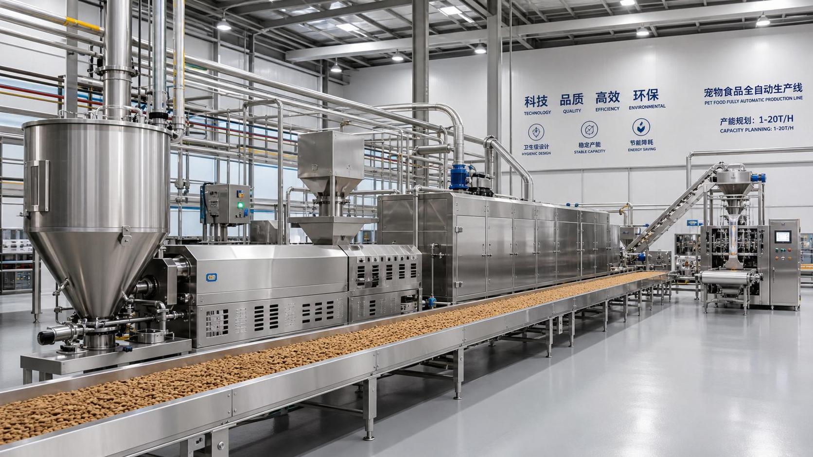 Automated Pet Food Processing Line Selection: Capacity, Hygiene, and Cost Factors